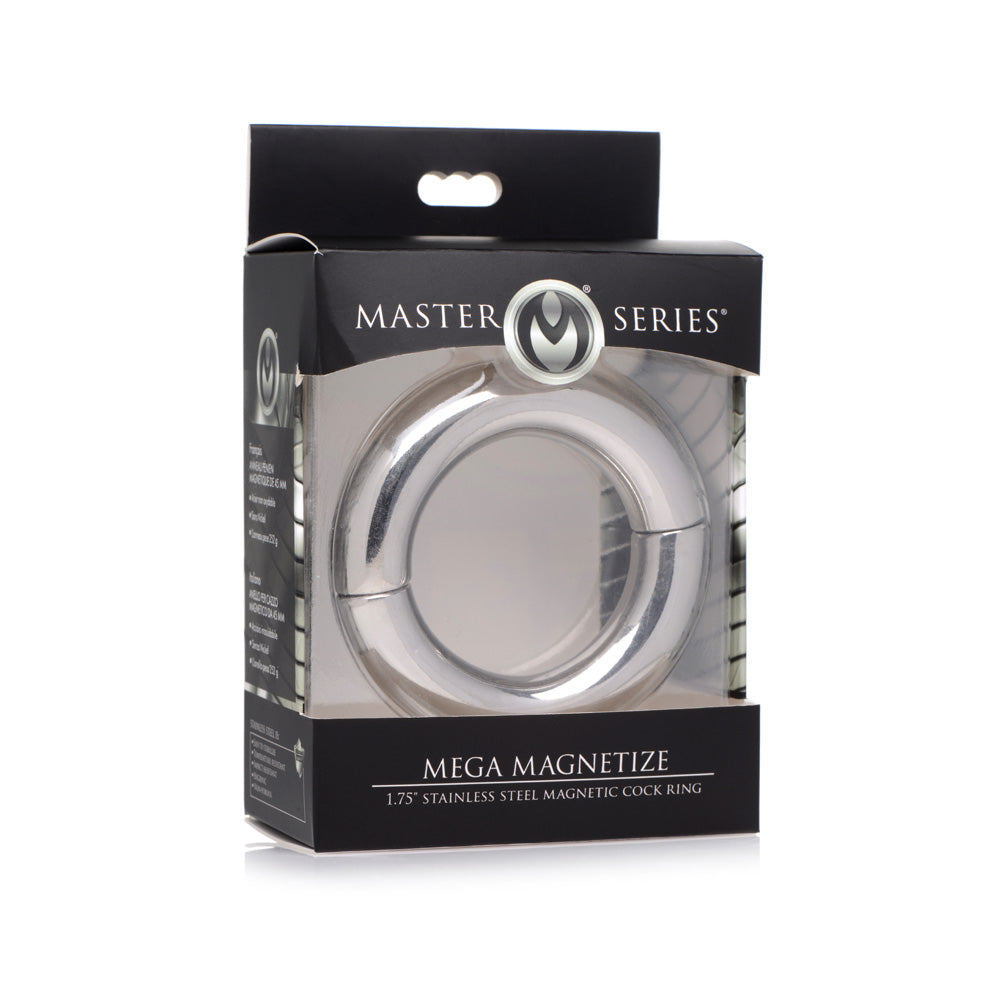 Master Series Mega Magnetize Stainless Steel Magnetic Penis Ring | 848518041388 | Discreet Personal Wellness