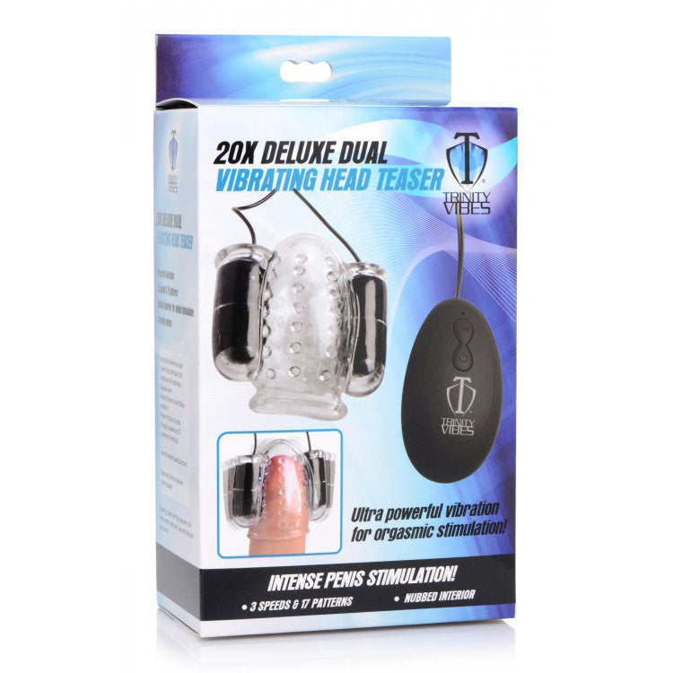 Trinity 4 Men 20X Deluxe Dual Vibrating Head Teaser | 848518043054 | Discreet Personal Wellness
