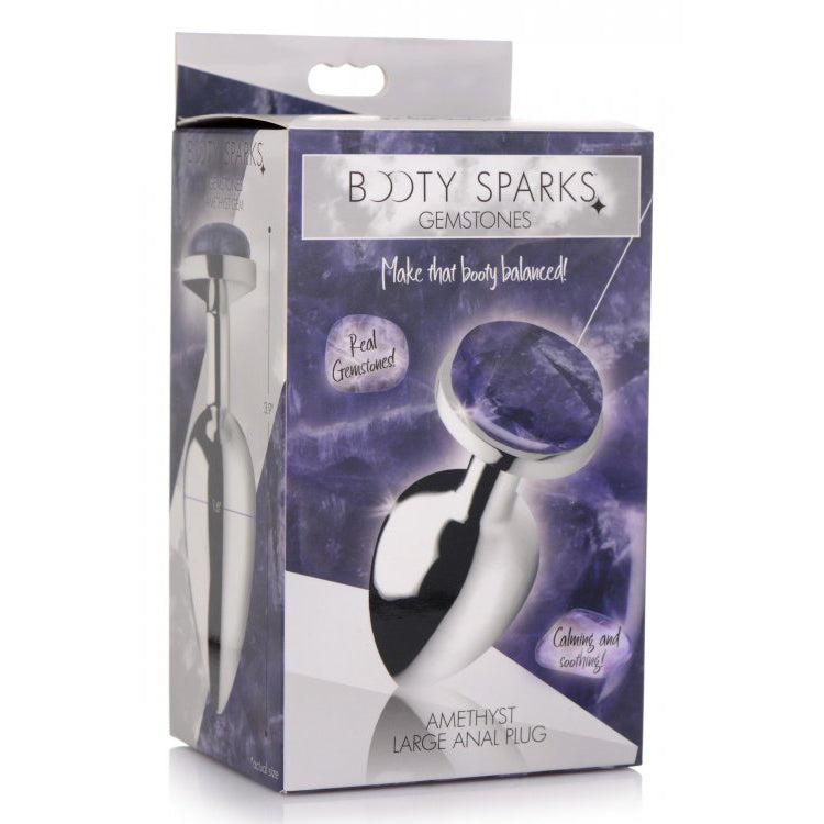 Booty Sparks Gemstones Amethyst Gem Large Anal Plug | 848518043863 | Discreet Personal Wellness