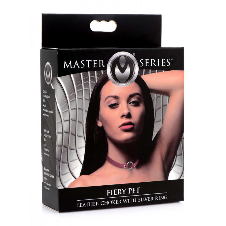 Master Series Slim Collar With O-Ring Red | 848518044570 | Discreet Personal Wellness