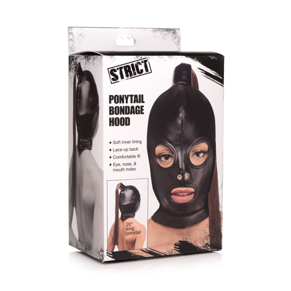 Strict Ponytail Bondage Hood | 848518044662 | Discreet Personal Wellness