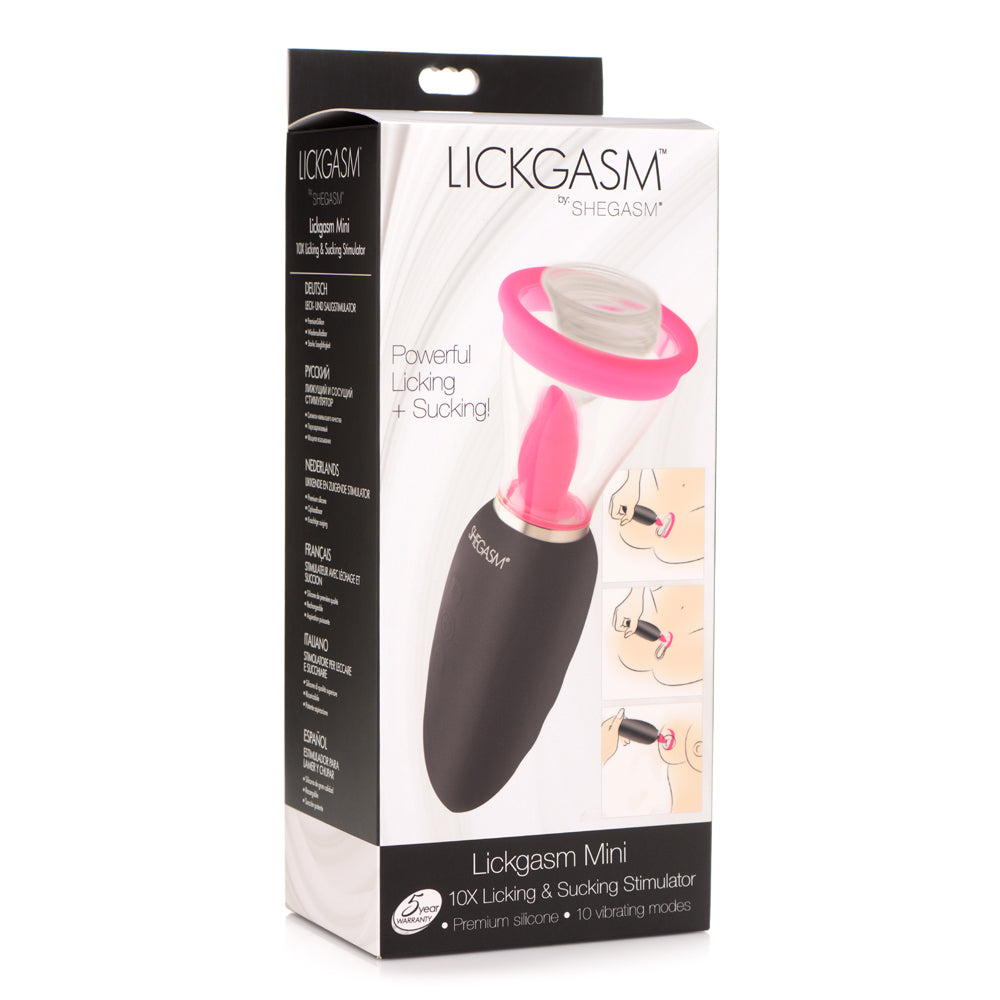 Shegasm Lickgasm Mini 10X Silicone Licking And Sucking Stimulator | 848518045140 | Discreet Personal Wellness