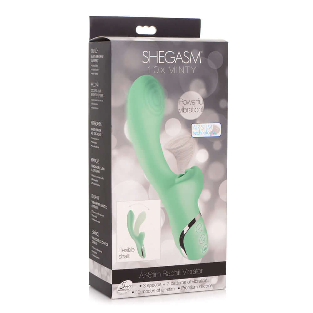 Shegasm Suction Rabbit Vibrator | 848518045218 | Discreet Personal Wellness