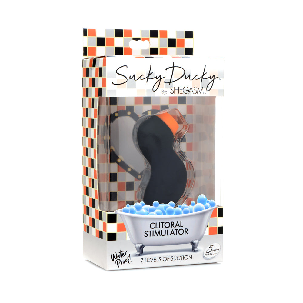Shegasm Sucky Ducky Clitoral Stimulator Black | 848518045362 | Discreet Personal Wellness