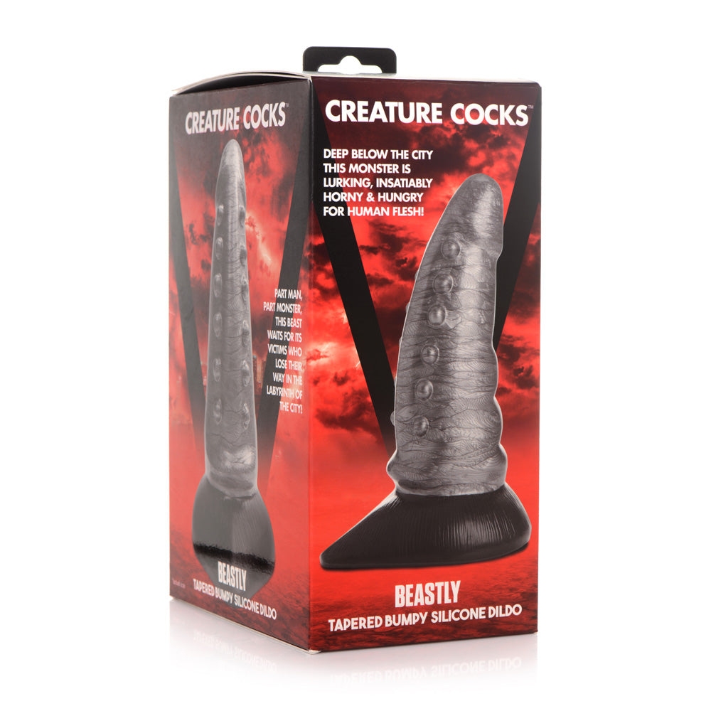 Creature Penis Beastly Tapered Bumpy Silicone Dildo | 848518046116 | Discreet Personal Wellness