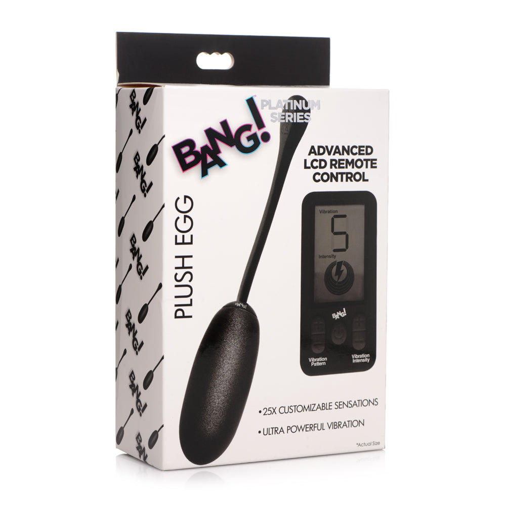 Bang! 25X Platinum Series Plush Egg With Digital Remote Control | 848518046369 | Discreet Personal Wellness