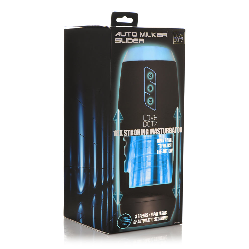 Lovebotz The Milker Slider 18X Stroking Masturbator | 848518049452 | Discreet Personal Wellness