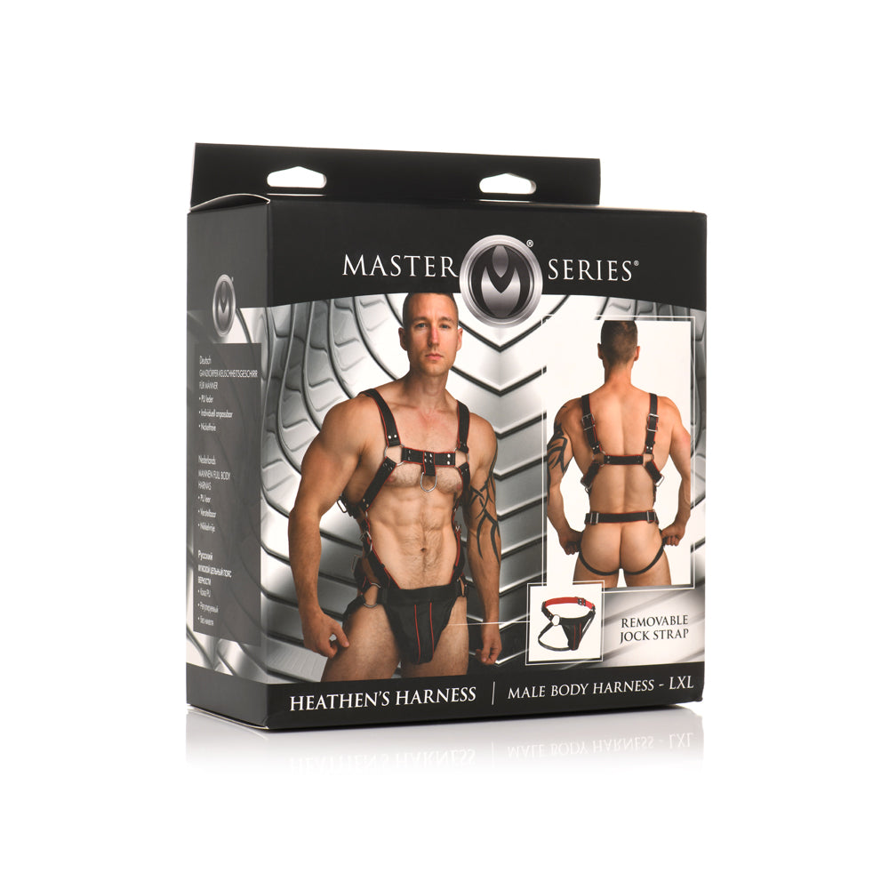 Master Series Heathen Harness Male Body Harness L/Xl | 848518049506 | Discreet Personal Wellness