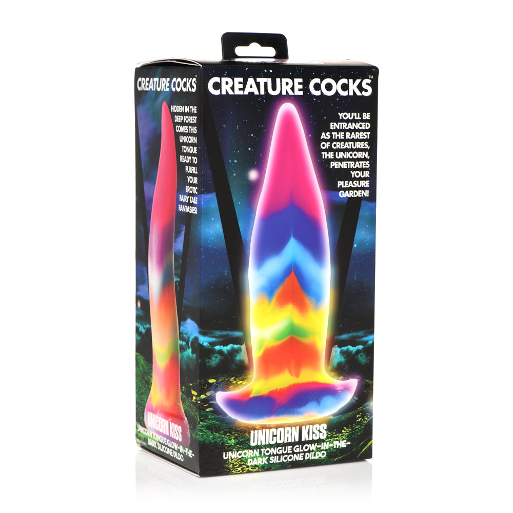 Creature Penis Unicorn Tongue Glow-In-The-Dark Silicone Dildo | 848518049902 | Discreet Personal Wellness