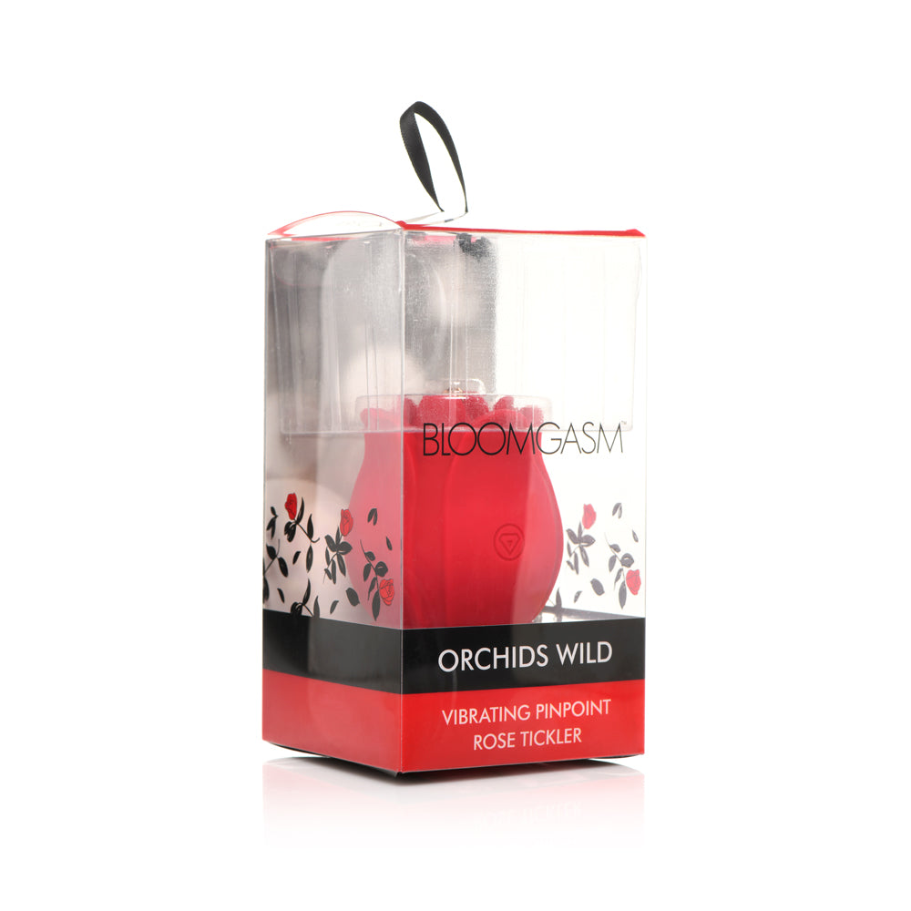 Bloomgasm Orchids Wild Vibrating Pinpoint Rose Tickler | 848518050359 | Discreet Personal Wellness