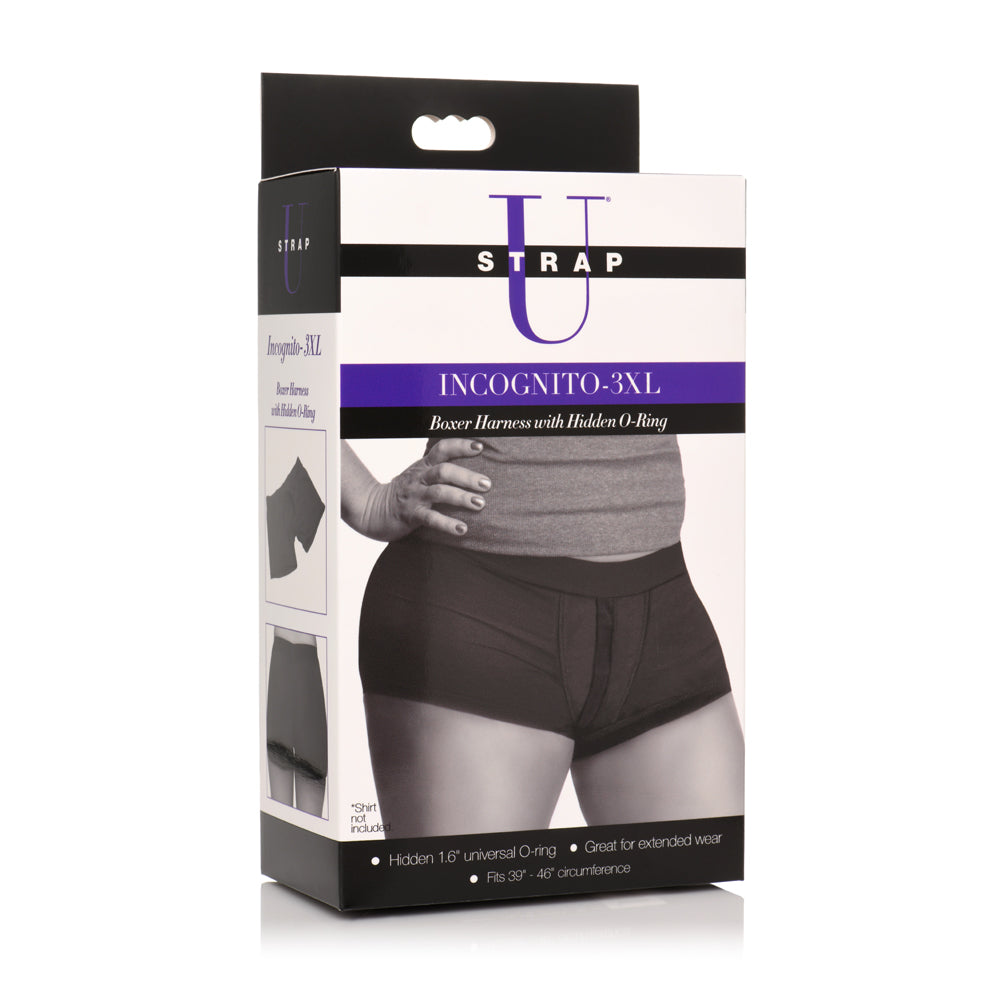 Strap U Incognito Boxer Style Harness W/ Hidden O-Ring 3Xl | 848518051486 | Discreet Personal Wellness