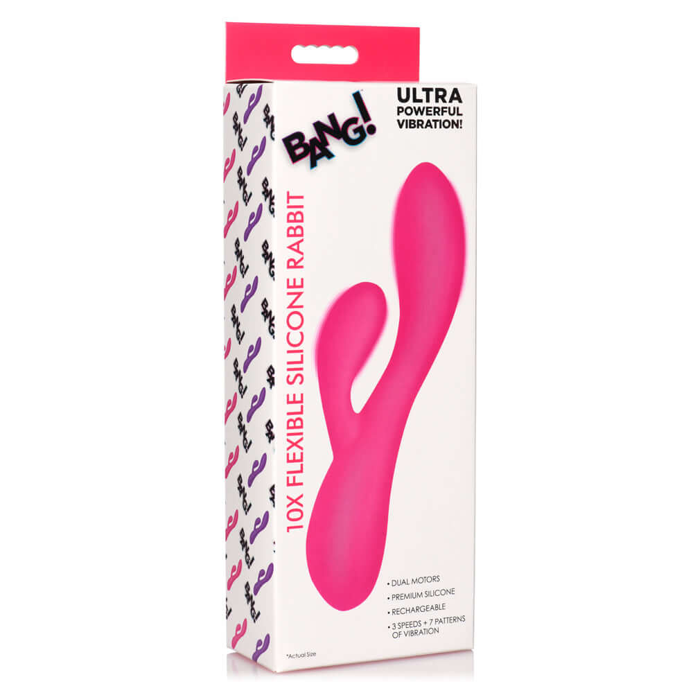 Bang! 10X Flexible Silicone Rabbit Pink | 848518052094 | Discreet Personal Wellness