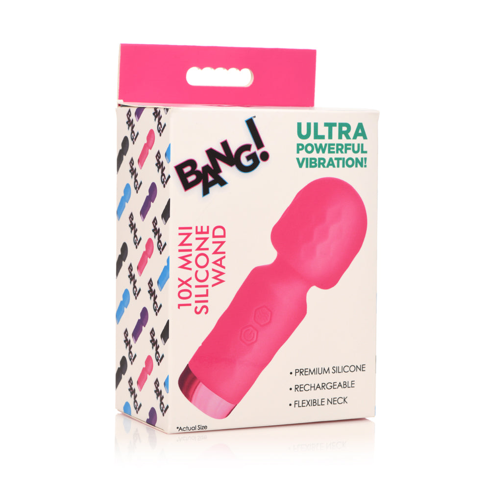 Bang! 10X Mini Silicone Wand Pink | 848518052131 | Discreet Personal Wellness