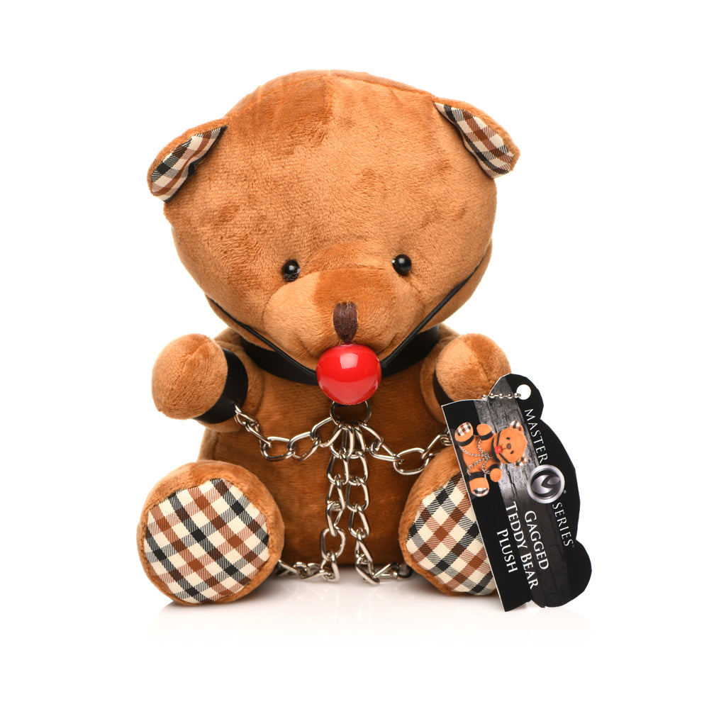 Master Series Gagged Teddy Bear Plush | 848518052568 | Discreet Personal Wellness