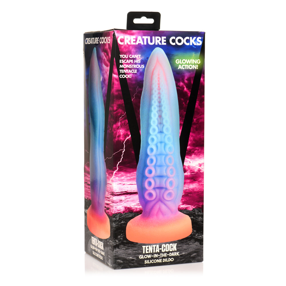 Creature Penis Tenta-Penis Glow-In-The-Dark Silicone Dildo | 848518053237 | Discreet Personal Wellness