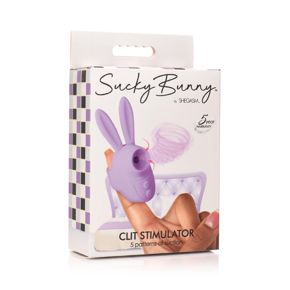 Shegasm Sucky Bunny Clitoris Stimulator Purple | 848518055545 | Discreet Personal Wellness