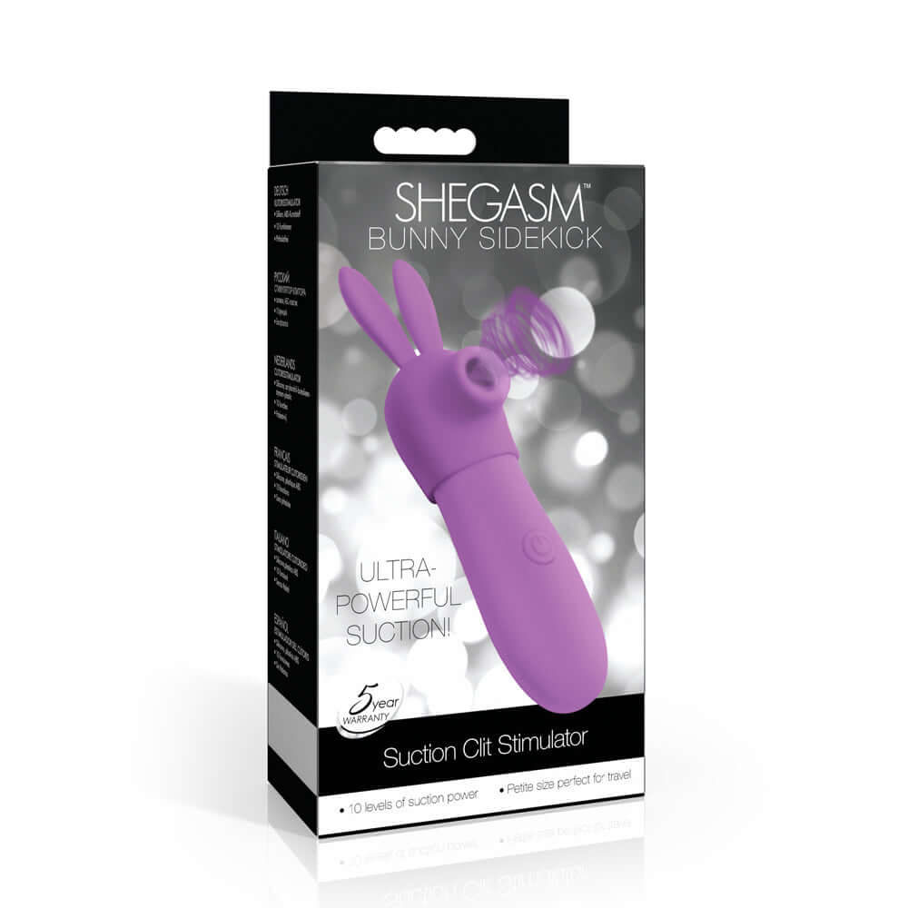 Shegasm Bunny Sidekick 10X Suction Clitoris Stimulator | 848518056795 | Discreet Personal Wellness