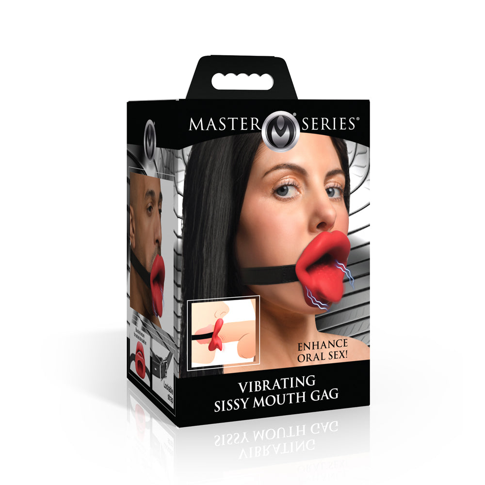 Master Series Vibrating Sissy Mouth Gag | 848518057525 | Discreet Personal Wellness