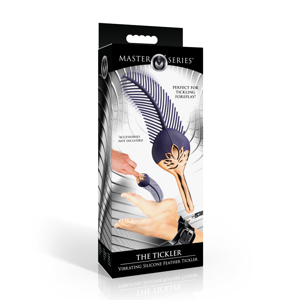 Master Series The Tickler Vibrating Silicone Feather Tickler | 848518058775 | Discreet Personal Wellness