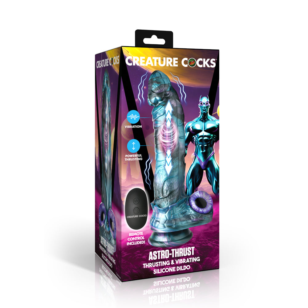 Creature Penis Astro-Thrust Thrusting & Vibrating Silicone Dildo | 848518058799 | Discreet Personal Wellness