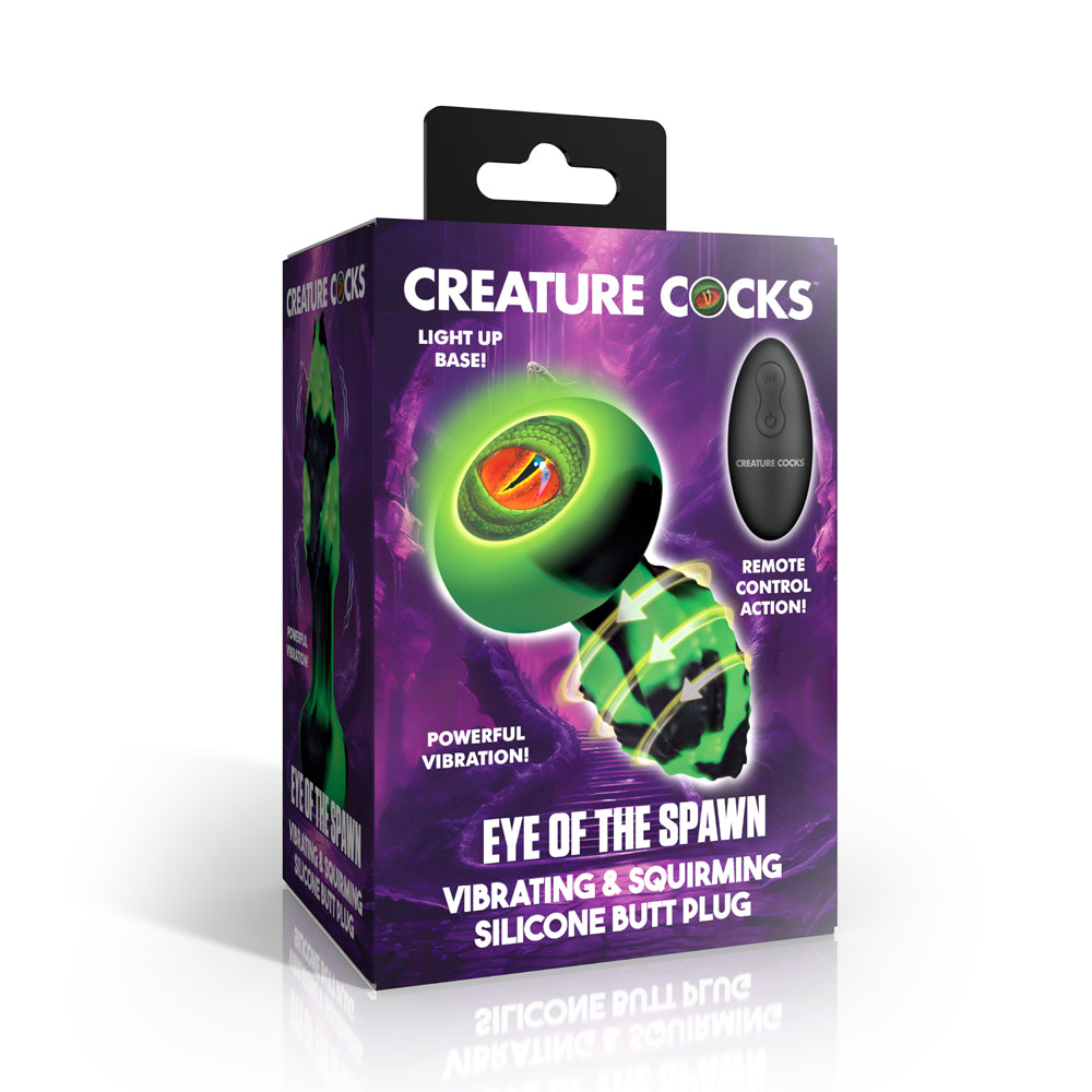Creature Penis Eye Of The Spawn Vibrating & Squirming Silicone Butt Plug | 848518059123 | Discreet Personal Wellness