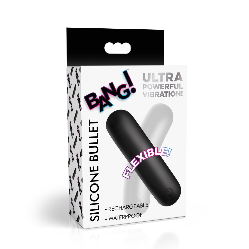 Bang! Flexible Silicone Bullet Black | 848518059482 | Discreet Personal Wellness