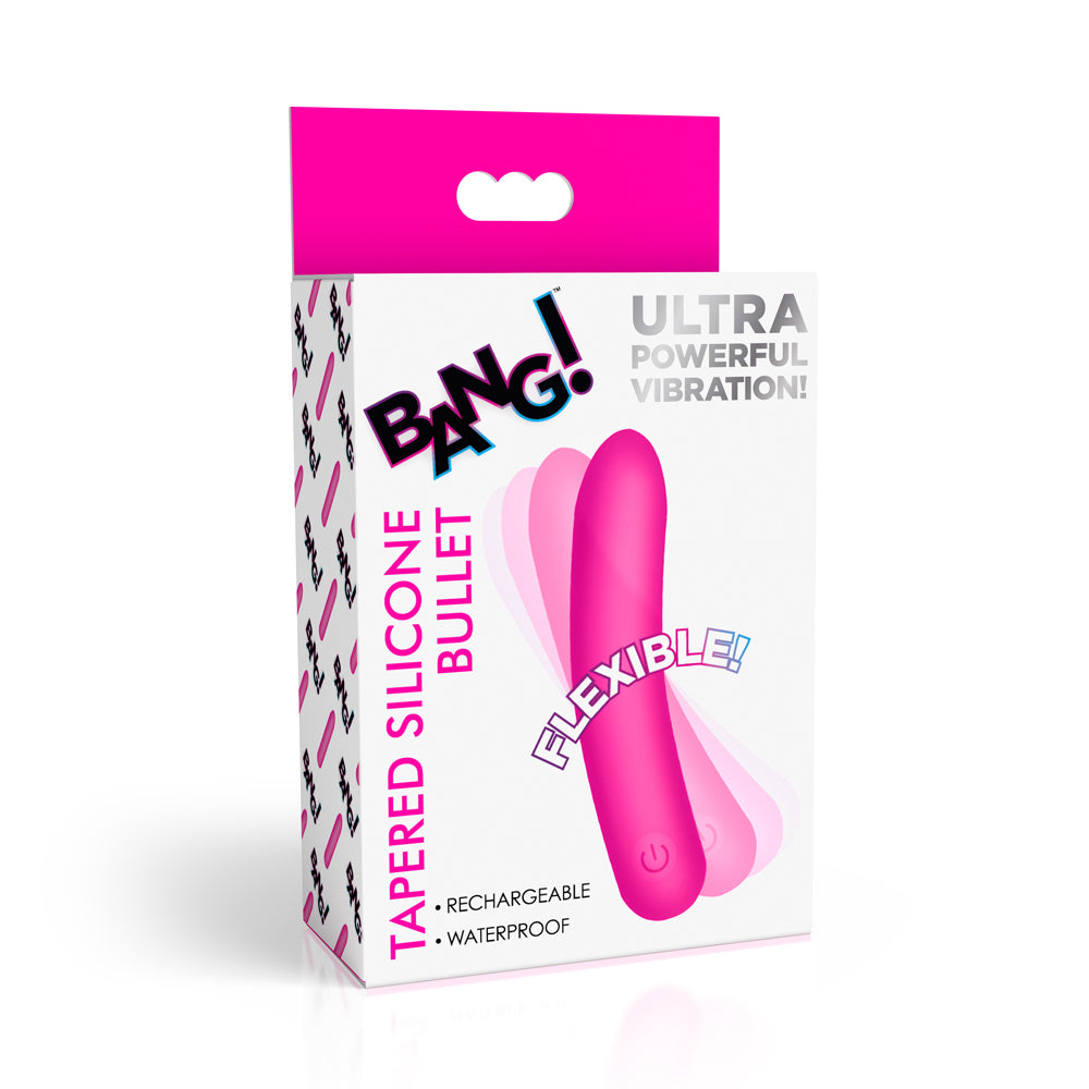 Bang! Tapered Flexible Silicone Bullet Pink | 848518059505 | Discreet Personal Wellness