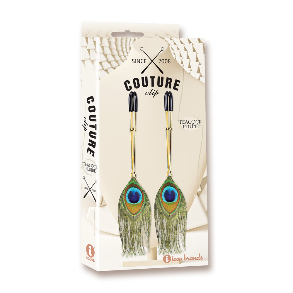 Couture Clips Luxury Nipple Clamps PeaPenis Plume | 848741033037 | Discreet Personal Wellness