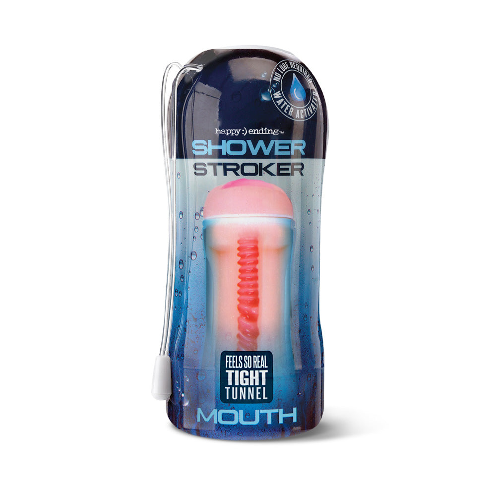 Happy :) Ending Shower Stroker Self Lubricating Mouth | 850010096018 | Discreet Personal Wellness