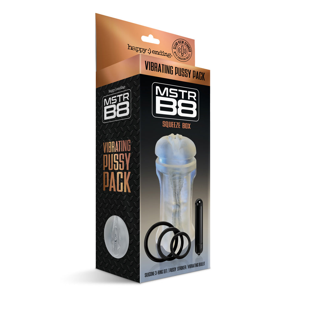 Happy :) Ending Mstr B8 Vibrating Vagina Pack | 850010096612 | Discreet Personal Wellness
