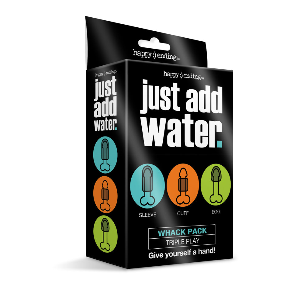 Happy Ending Just Add Water Whack Pack Triple Play | 850010096889 | Discreet Personal Wellness