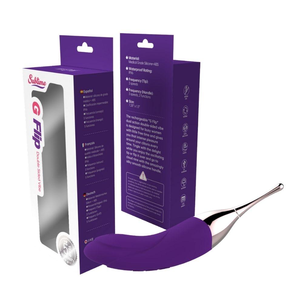 Sublime G Flip Double Sided Vibe Plum | 850017269279 | Discreet Personal Wellness