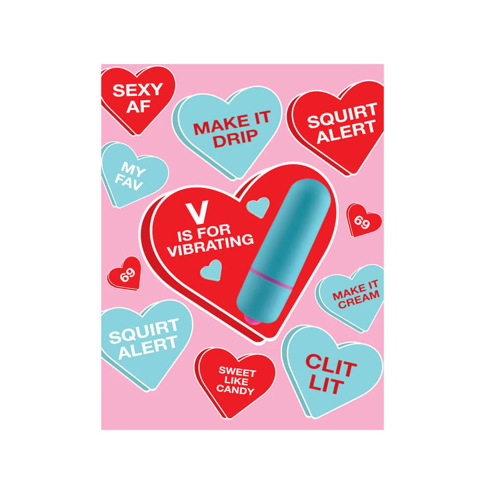 Vibe Hearts NaughtyVibes Greeting Card | 850054576927 | Discreet Personal Wellness