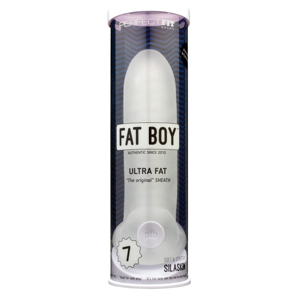 Fat Boy Original Ultra Fat 7" Clear | 851127008130 | Discreet Personal Wellness