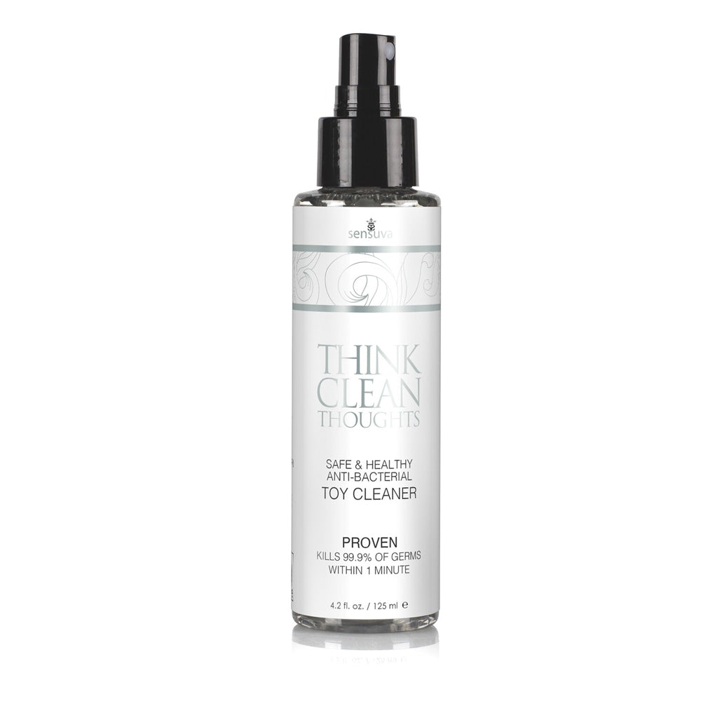 Think Clean Thoughts Anti Bacterial Toy Cleaner 4.2 oz. | 855559007228 | Discreet Personal Wellness