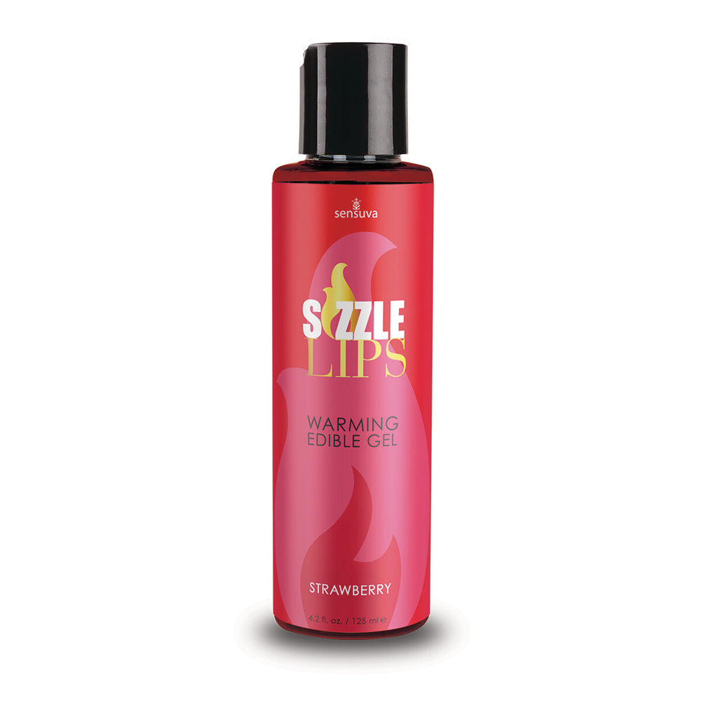 Sizzle Lips Strawberry Warming Gel 4.2 oz. | 855559007303 | Discreet Personal Wellness