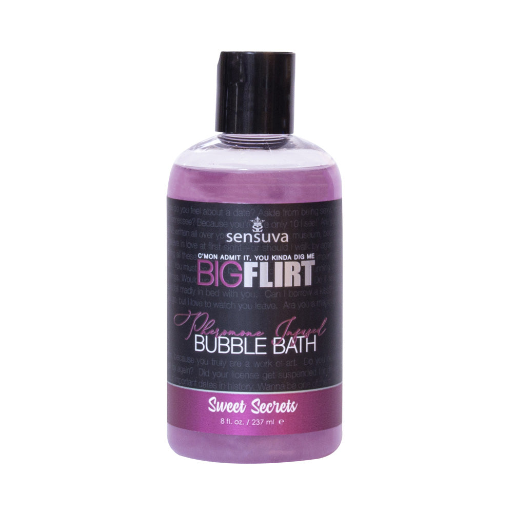 Big Flirt Pheromone Bubble Bath Sweet Secrets 8 oz. Bottle | 855559008249 | Discreet Personal Wellness