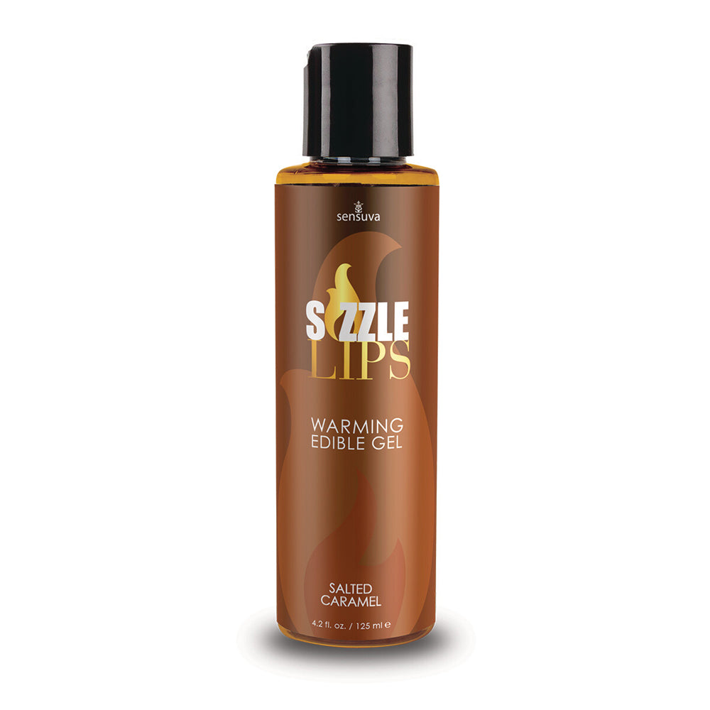 Sizzle Lips Salted Caramel Warming Gel 4.2 oz. | 855559009031 | Discreet Personal Wellness