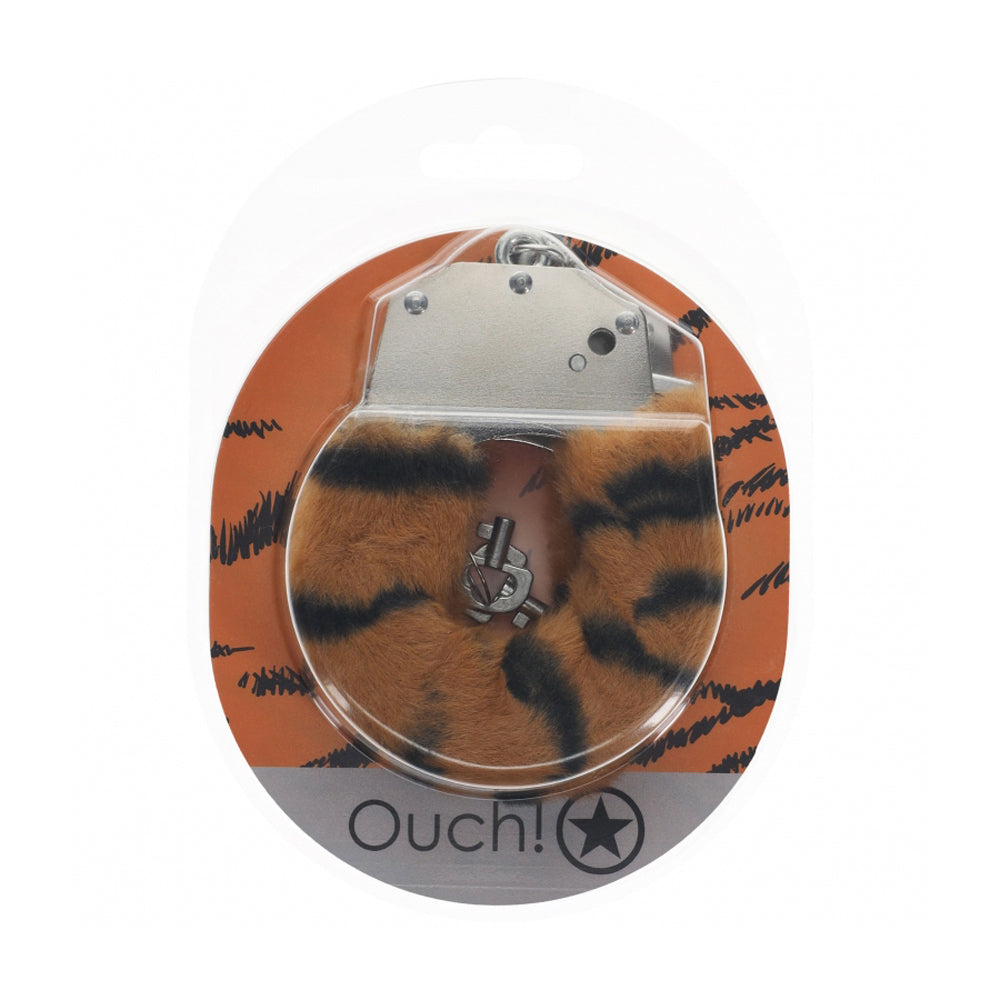 Ouch! Heavy-Duty Fluffy Handcuffs Tiger | 8714273042873 | Discreet Personal Wellness