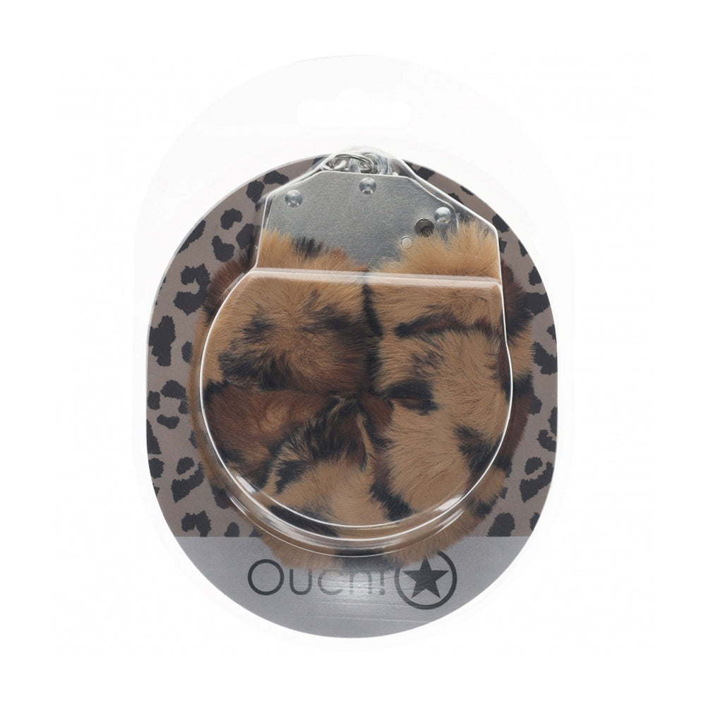 Ouch! Heavy-Duty Fluffy Handcuffs Leopard | 8714273042880 | Discreet Personal Wellness