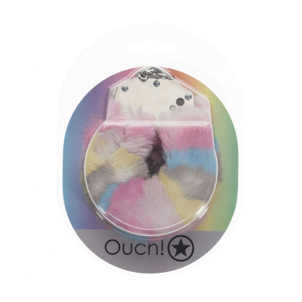 Ouch! Heavy-Duty Fluffy Handcuffs Multicolor 2 | 8714273043023 | Discreet Personal Wellness