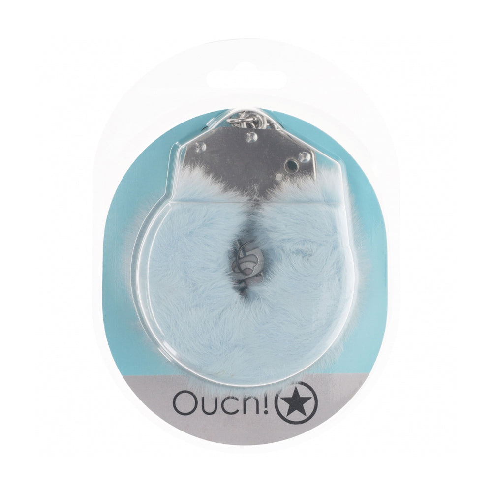 Ouch! Heavy-Duty Fluffy Handcuffs Powder Blue | 8714273043092 | Discreet Personal Wellness