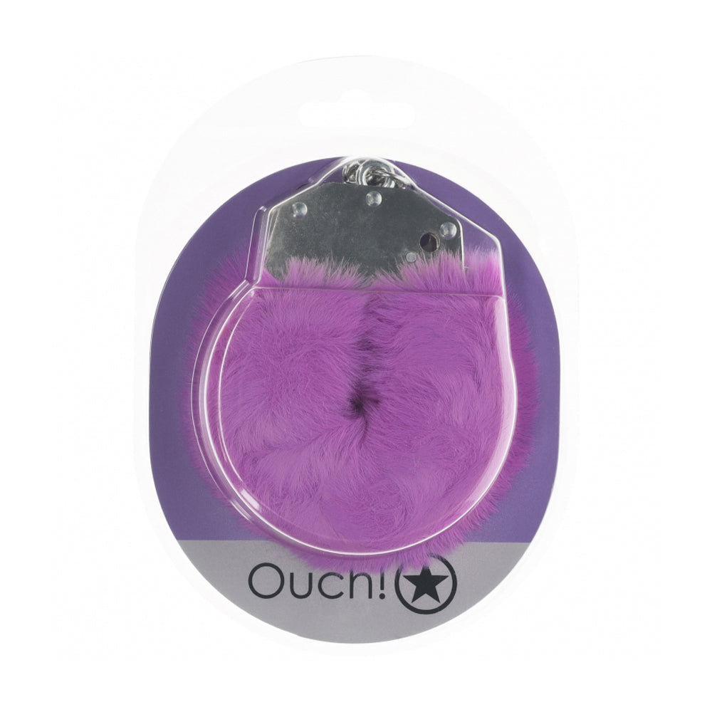 Ouch! Heavy-Duty Fluffy Handcuffs Purple | 8714273043115 | Discreet Personal Wellness