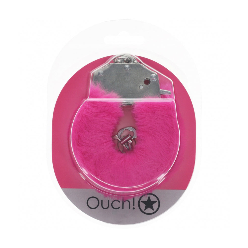Ouch! Heavy-Duty Fluffy Handcuffs Pink | 8714273043122 | Discreet Personal Wellness
