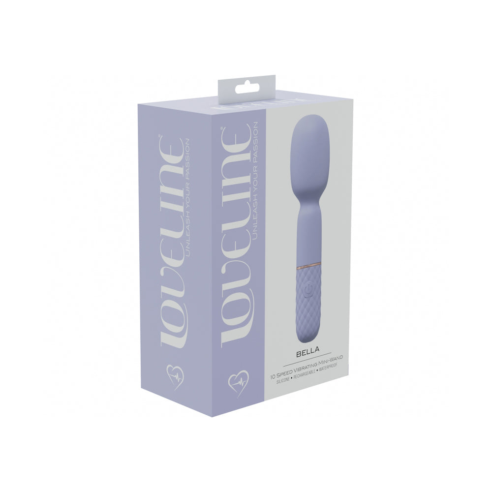 Bella 10 Speed Vibrating Mini-Wand Silicone Rechargeable Waterproof Lavender | 8714273052117 | Discreet Personal Wellness