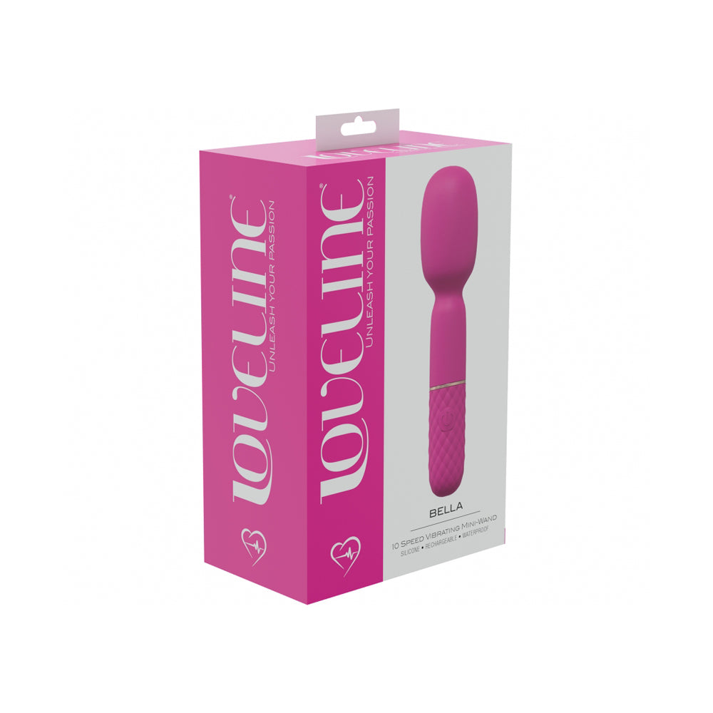 Bella 10 Speed Vibrating Mini-Wand Silicone Rechargeable Waterproof Pink | 8714273052124 | Discreet Personal Wellness