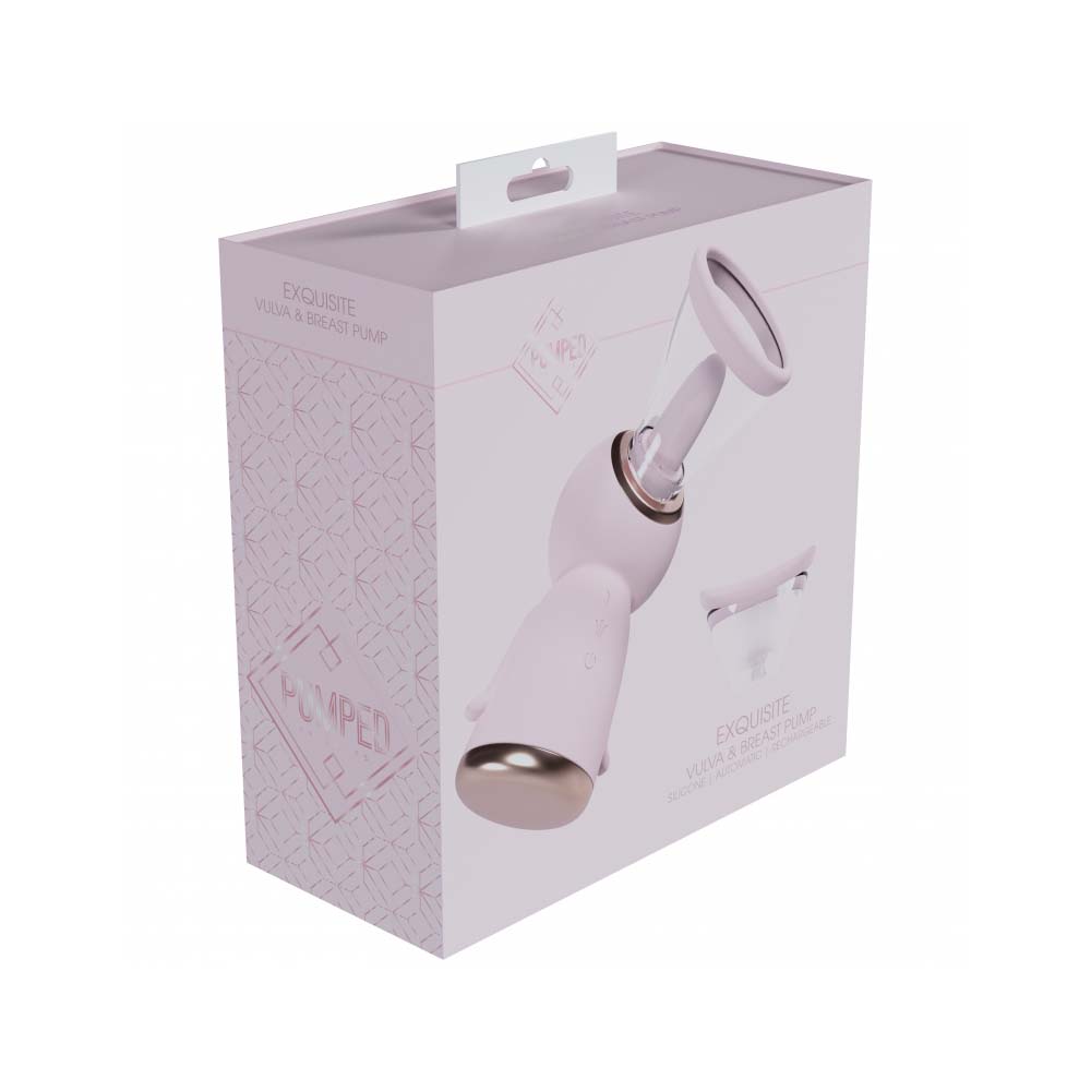 Pumped Sensual Automatic 13-Speed Silicone Rechargeable Vulva & Breast Pump Pink | 8714273054814 | Discreet Personal Wellness