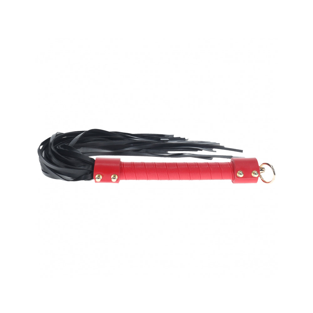Ouch! Milan Collection Flogger Black/Red | 8714273056016 | Discreet Personal Wellness