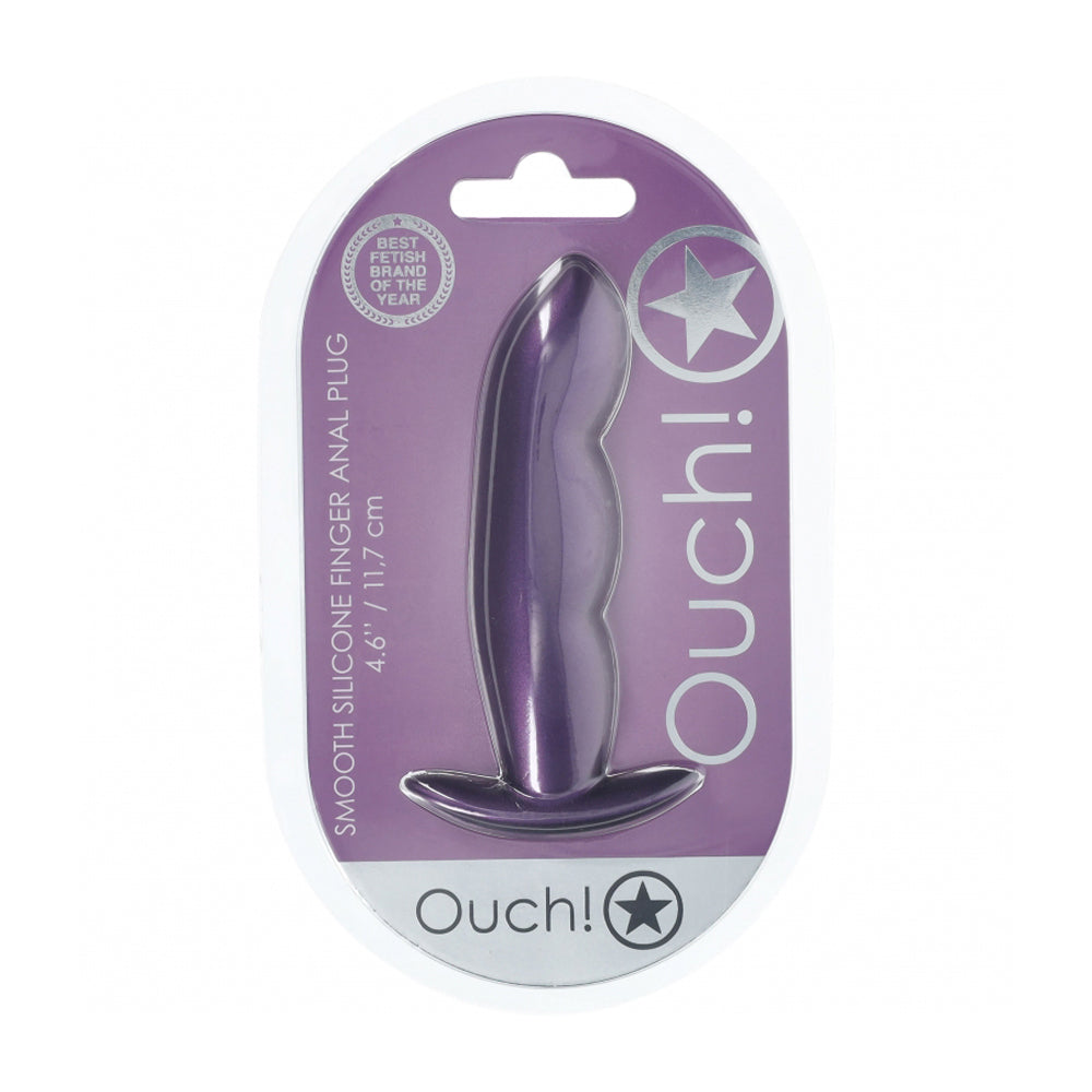 Ouch! Finger Anal Plug Silicone Metallic Purple | 8714273057099 | Discreet Personal Wellness