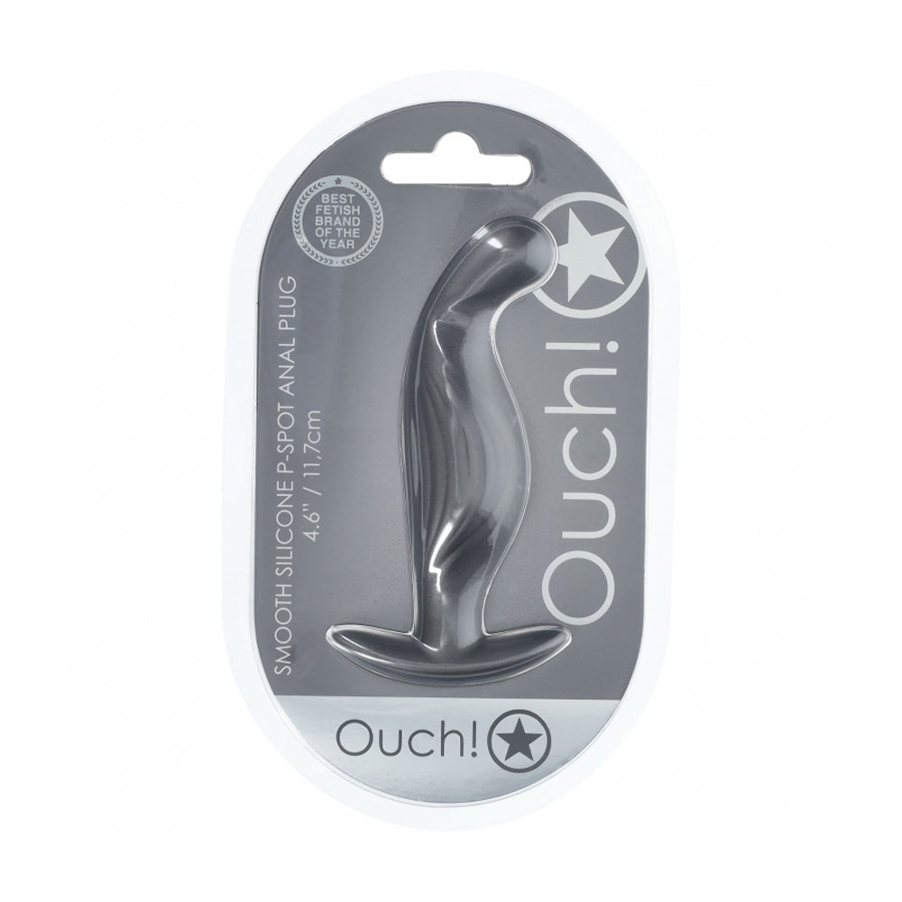 Ouch! P-Spot Anal Plug Silicone Gun Metal | 8714273057198 | Discreet Personal Wellness